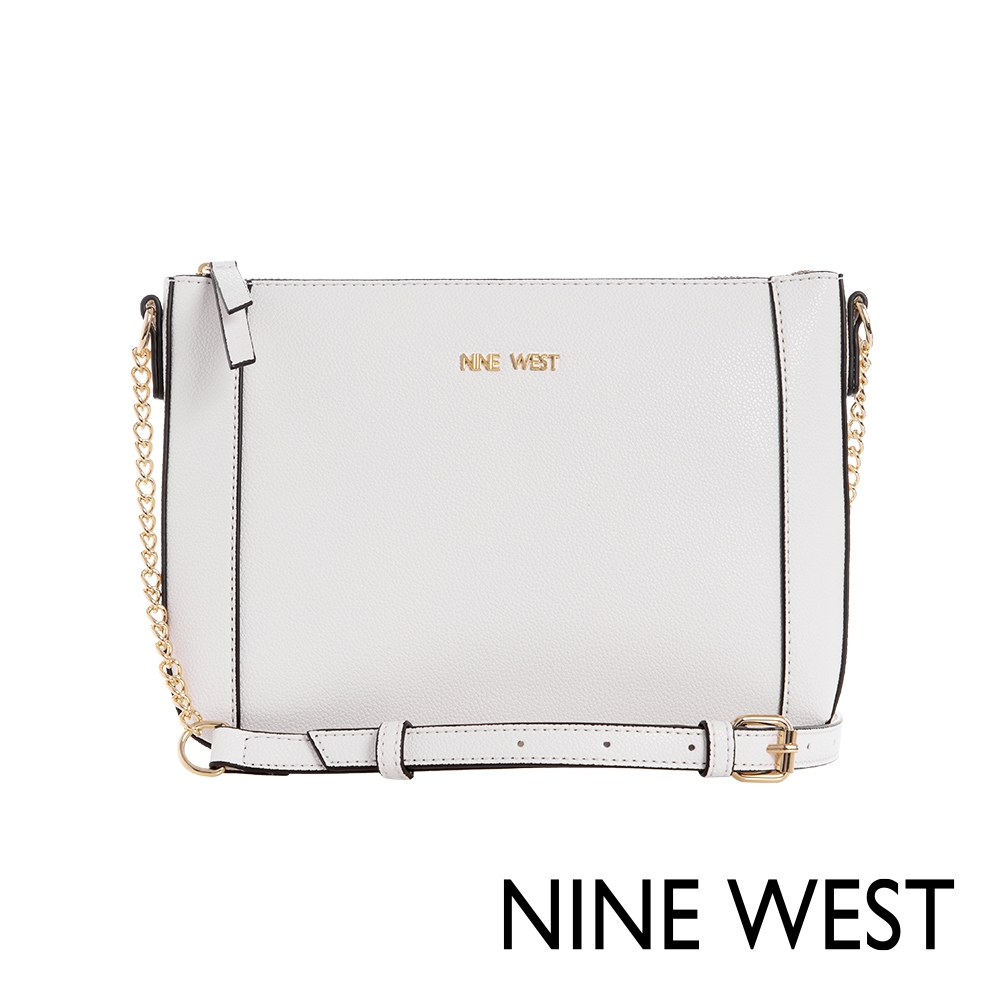 NINE WEST BASIL 簡約鍊條斜背包-純白(542213)