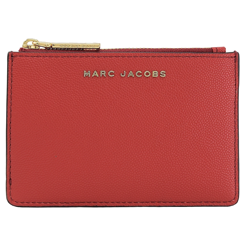 MARC JACOBS 金屬LOGO4卡鑰匙吊環零錢包(紅)