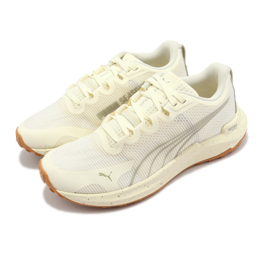 Puma 野跑鞋 Fast-Trac Nitro Wns 女鞋 米白 銀 氮氣中底 越野 越野大底 運動鞋 37704602