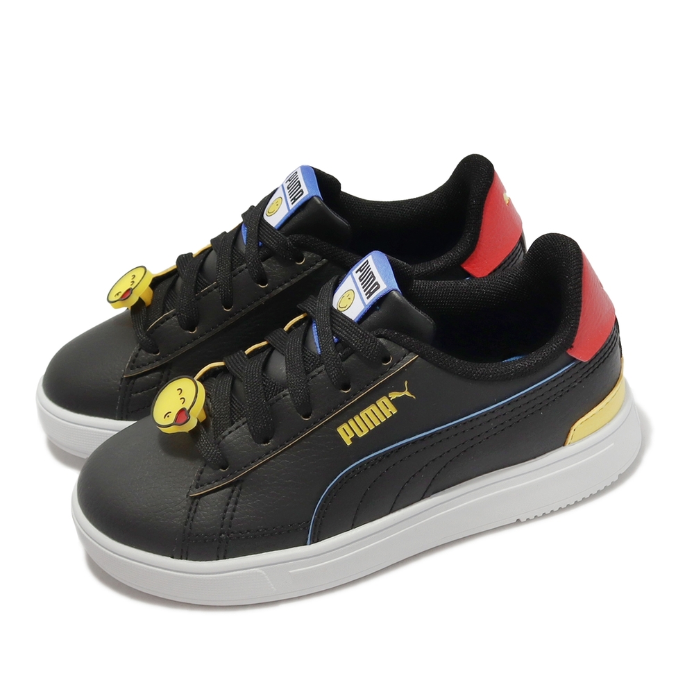 Puma 童鞋 Serve Pro SW PS 中童 幼童 黑 Smiley World 笑臉 休閒 聯名款 38448902