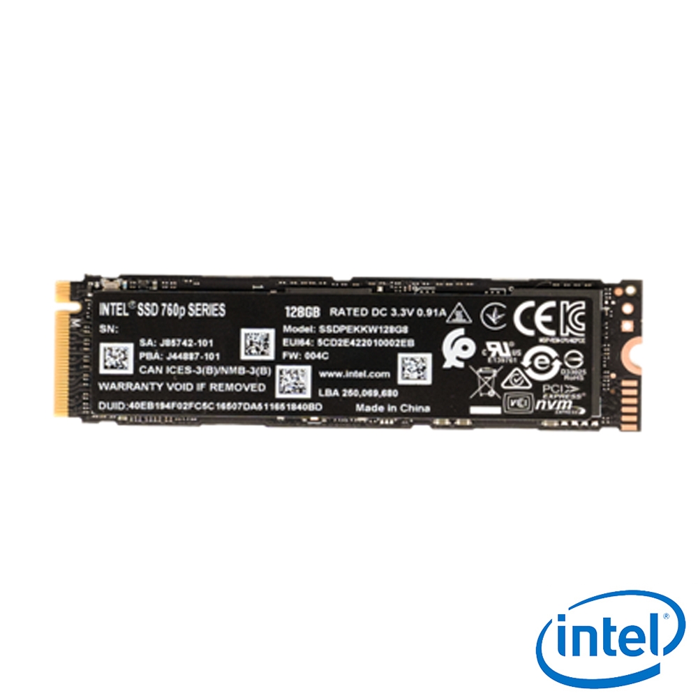 Intel S760P 128G PCIe M.2 固態硬碟 國際包(SSDPEKKW128G801)