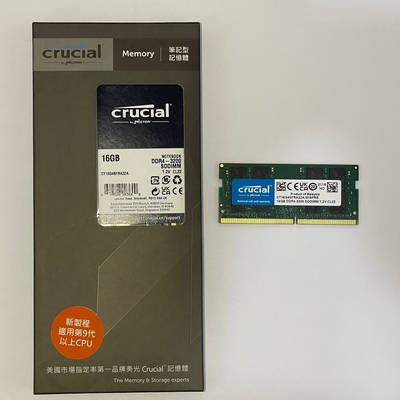 Micron Crucial 美光 DDR4 2666 16G CT16G4SFRA266 筆記型記憶體