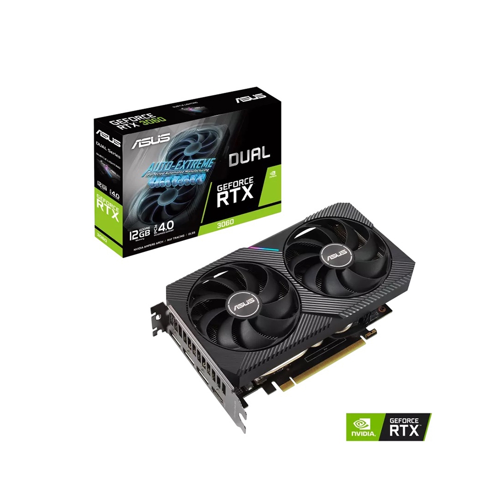 華碩DUAL-RTX3060-12G-V2 顯示卡+華碩ROG TUF GAMING M4 AIR 電競滑鼠