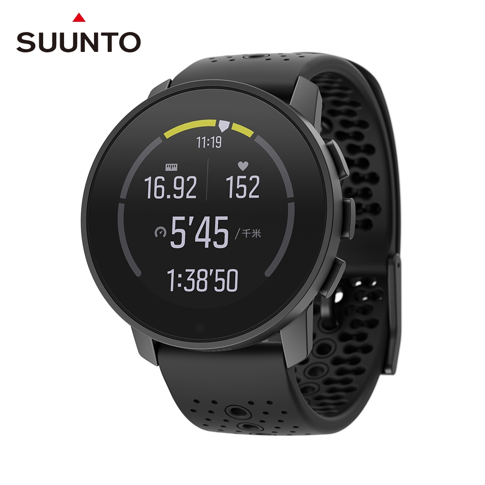 SUUNTO 9 Peak【全黑】超薄精巧、堅固耐用，配置腕式心率與氣壓式高度計的GPS腕錶