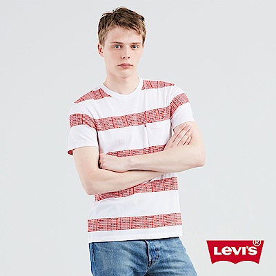 Levis 男款 短袖T恤 Logo 條紋 單口袋