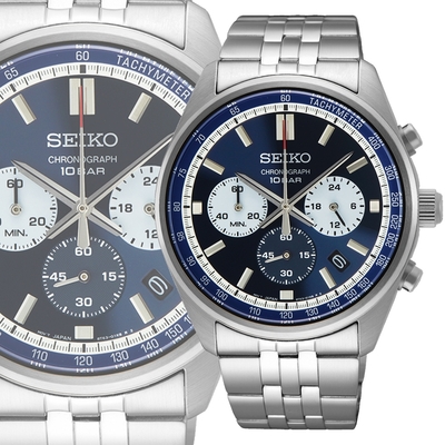 SEIKO 精工 CS系列熊貓錶計時手錶 送禮首選-41.5mm (SSB427P1/8T63-00W0B)_SK045