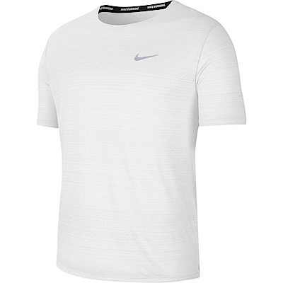 Nike AS M NK DF Miler Top SS [CU5993-100] 男 短袖 上衣 T恤 運動 慢跑 白