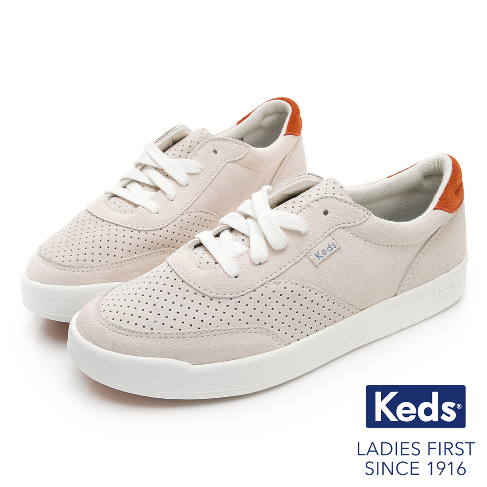 Keds MATCH POINT 經典復刻皮革休閒鞋-灰 