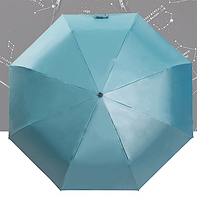 雙龍TDN 超輕量黑膠132cm超大傘面 晴雨傘/星空傘-天空藍