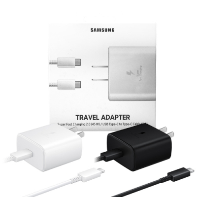 SAMSUNG 原廠45W快充旅充組(充電器+雙Type C傳輸線) EP-TA845