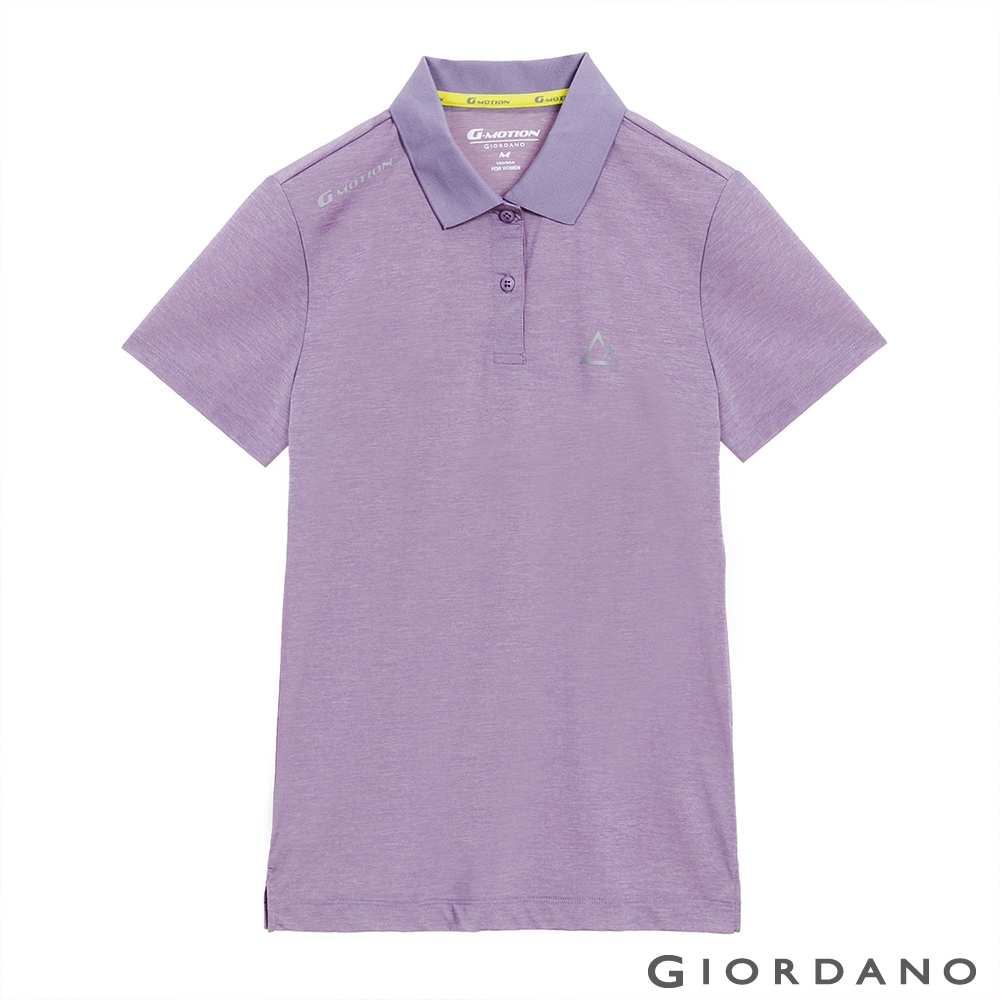 GIORDANO 女裝G-MOTION超輕涼感POLO衫 - 43 仿段彩薄暮紫