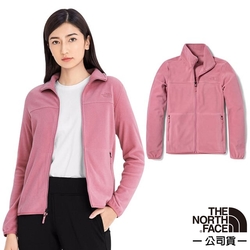 【The North Face】女 TKA 100 輕柔刷毛抓絨保暖外套.夾克_4NAQ-ZCF 粉色