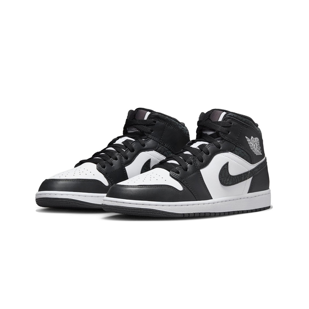 Nike Air Jordan 1 Mid SE Panda Elephant 熊貓象黑白熊貓象紋休閒鞋