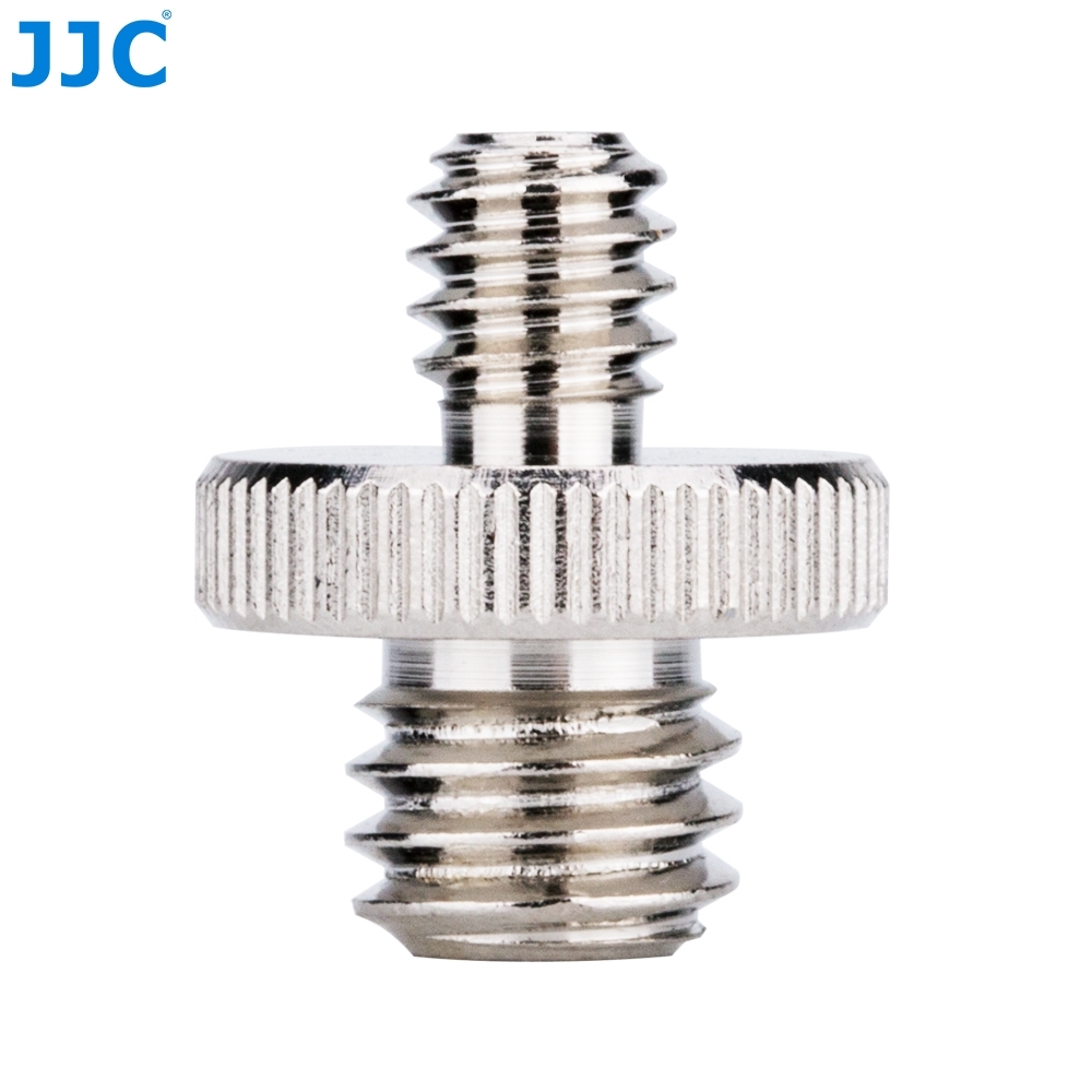 JJC鋼製1/4" male to 3/8" male螺牙轉接器GM1438(公1/4吋和公3/8吋互轉;將母1/4"螺孔轉成公3/8"螺牙)M2轉M3
