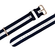 Watchband DW 各品牌通用 鍍玫瑰金不鏽鋼扣頭 尼龍錶帶-藍x白 product thumbnail 1