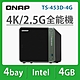 QNAP TS-453D-4G 網路儲存伺服器 product thumbnail 1