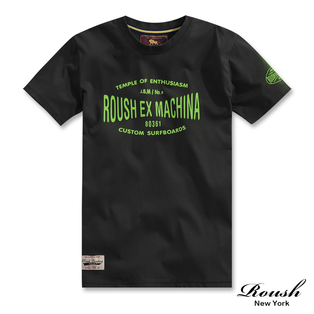 Roush 美式弧形字樣晶油短TEE(2110013)