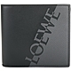 LOEWE 雙色字母牛皮對折8卡短夾(黑灰色) product thumbnail 1