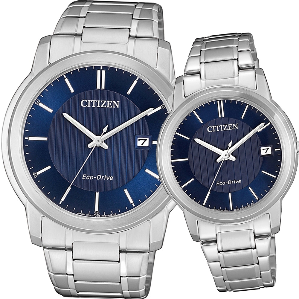 CITIZEN 甜蜜約定 光動能對錶(AW1211-80L+FE6011-81L)