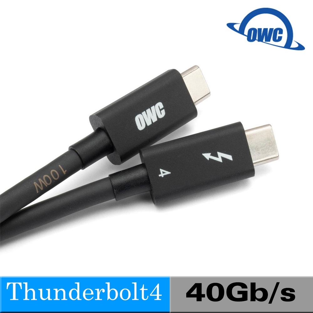 OWC Thunderbolt4 USB-C 40Gb/s傳輸線 200cm