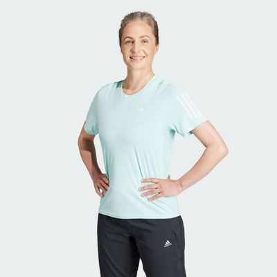 adidas 愛迪達 上衣 女款 短袖上衣 運動 亞規 Own The Run Tee 綠 IL4131