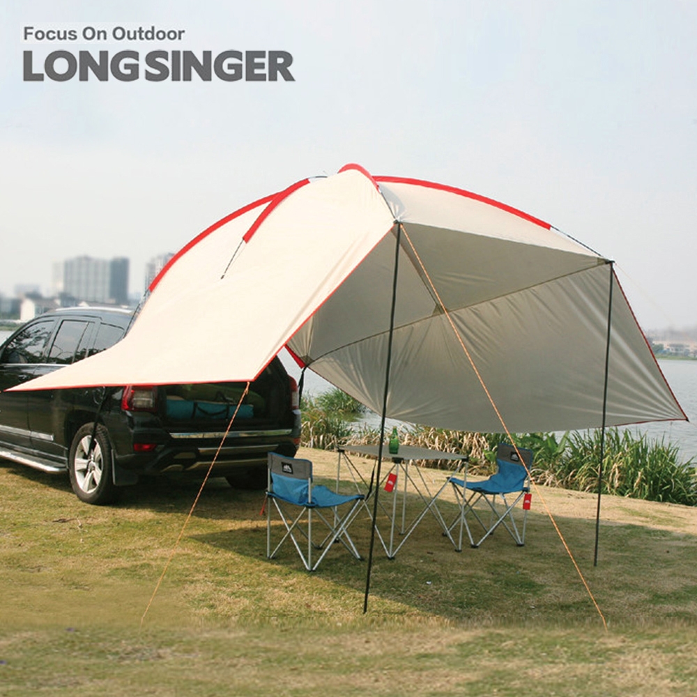 LONGSINGER 加大款 車邊帳篷 車尾帳 炊事帳 遮陽帳(車用款-三色任選)