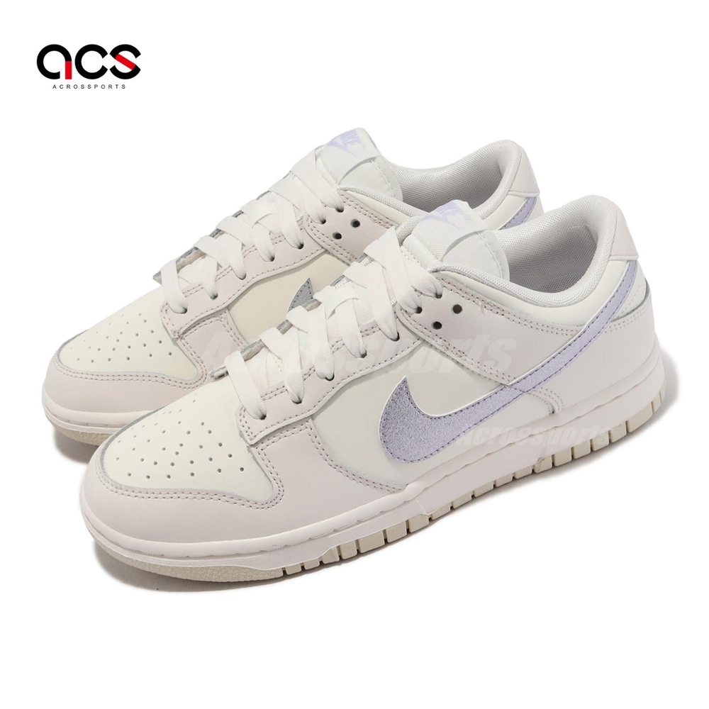 Nike 休閒鞋Wmns Dunk Low ESS Trend 女鞋米紫皮革低筒紫勾DX5930-100