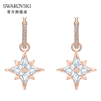 SWAROVSKI 施華洛世奇 Symbol 玫金色耀眼星辰穿孔耳環