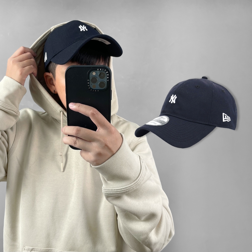 New Era 帽子9TWENTY Mini MLB 男女款深藍紐約洋基棒球帽老帽基本款 