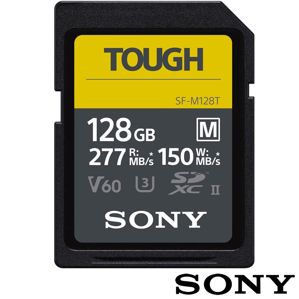 SONY SF-M128T SD SDXC 128G 128GB 277MB/S V60 TOUGH UHS-II 高速記憶卡 (公司貨) 支援 4K