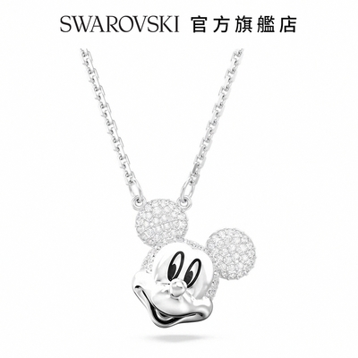 SWAROVSKI 施華洛世奇 Disney Mickey Mouse 鏈墜白色, 鍍白金色