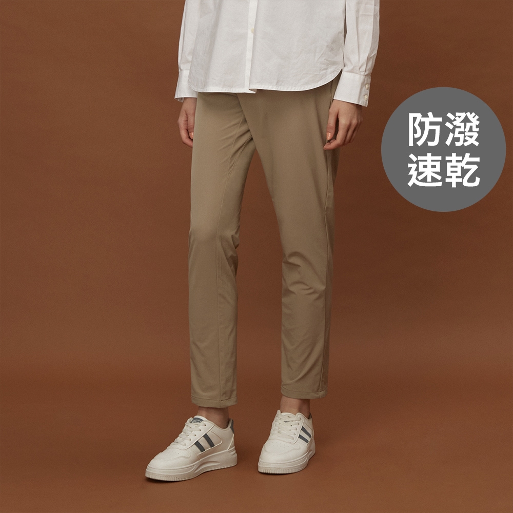 GIORDANO 女裝防潑水日常機能長褲 All Day Pants系列 - 18 卡其色