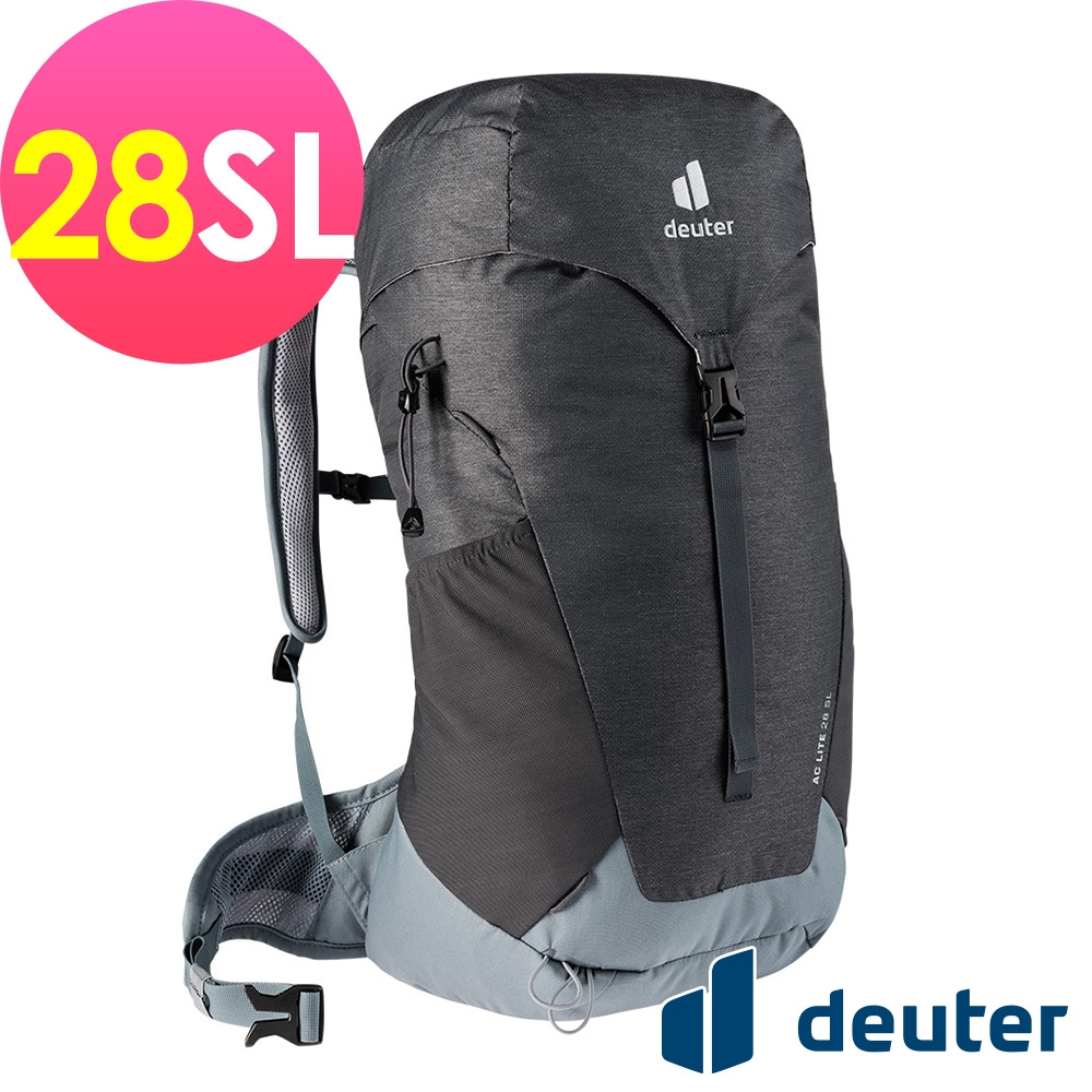 【deuter 德國】AC LITE  28SL網架直立式透氣背包3420921黑水藍/登山包/健行包/戶外休閒包*