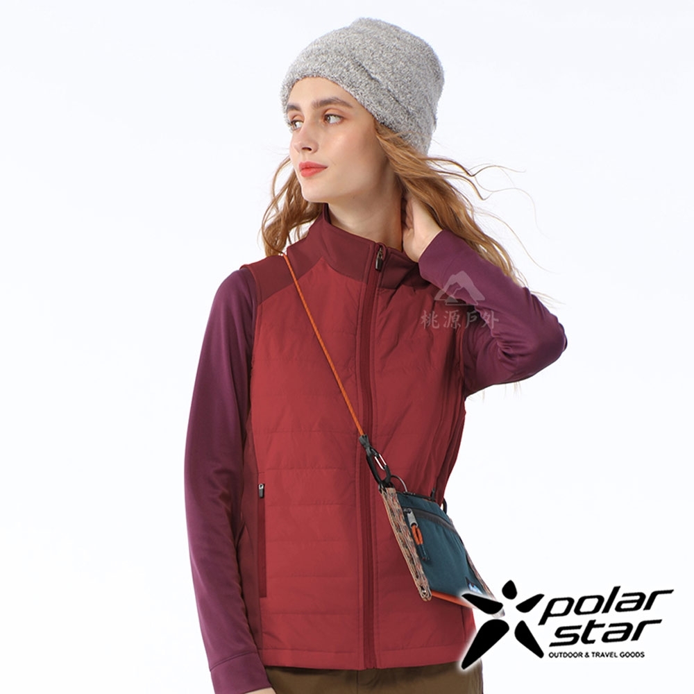 PolarStar 女 異材質鋪棉背心『紅』P20212