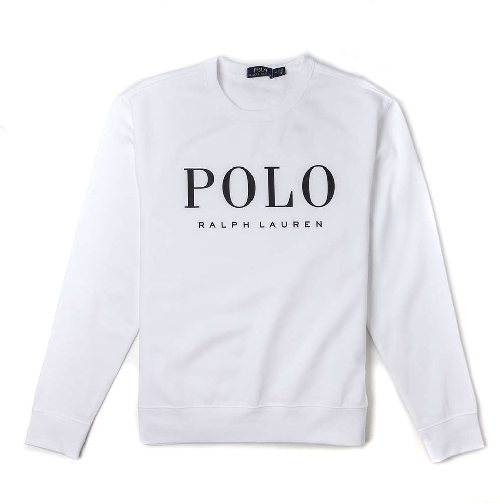 Polo Ralph Lauren 經典LOGO刺繡設計圓領長袖T恤 - 白色