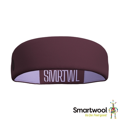 官方直營 Smartwool 美麗諾羊毛運動型伸縮頭帶 茄子色 運動 訓練 路跑 止汗 健身 頭巾