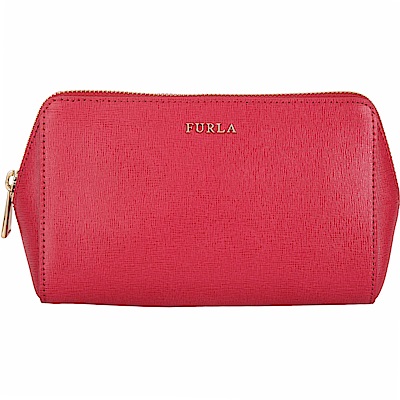 furla elettra 防刮牛皮萬用化妝包(寶石紅)