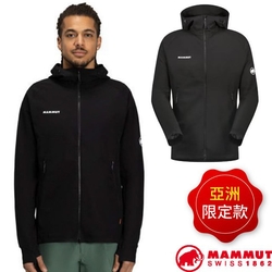 瑞士 MAMMUT 長毛象 亞洲限定 男 Macun 2.0 防風防曬軟殼連帽外套.夾克.風衣_1011-00792-0001 黑