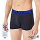 PLAYBOY 涼爽緞彩紋透氣紗LOGO織帶合身四角褲-單件-黑 product thumbnail 1