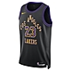 NIKE 背心 男款 運動背心 NBA球衣 湖人隊 LAL MNK DF SWGMN JSY CE 23 黑紫 DX8506-012 product thumbnail 1