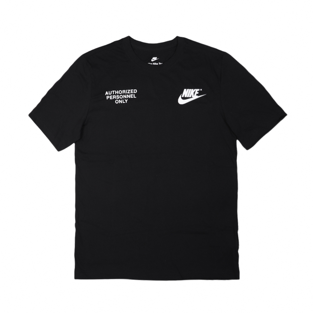 Nike 短袖上衣 NSW Tee Auth Personnel 男 黑 短T DO8324-010
