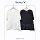 betty’s貝蒂思　下擺拼接拉鍊假口袋抽繩落肩T-shirt(共二色) product thumbnail 1