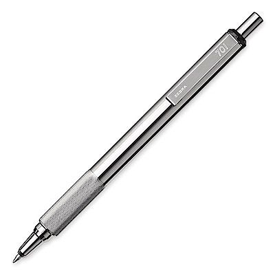 美版新版日本ZEBRA不銹鋼原子筆F-701圓珠筆(黑色0.8mm油性筆芯)鋼珠筆-平行輸入