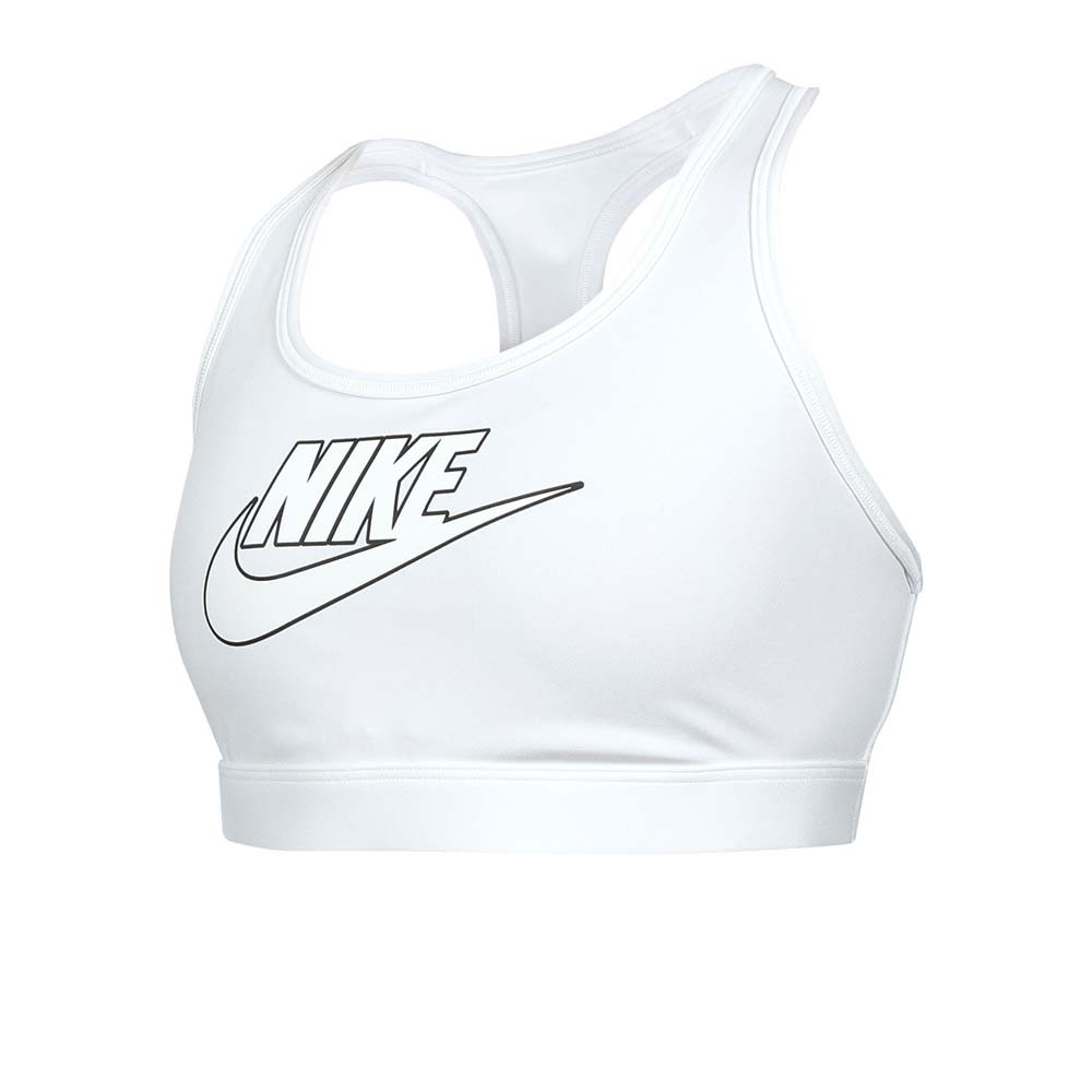 NIKE 女中度支撐運動內衣-DRI FIT 瑜珈 BRA FB4081-100 白黑