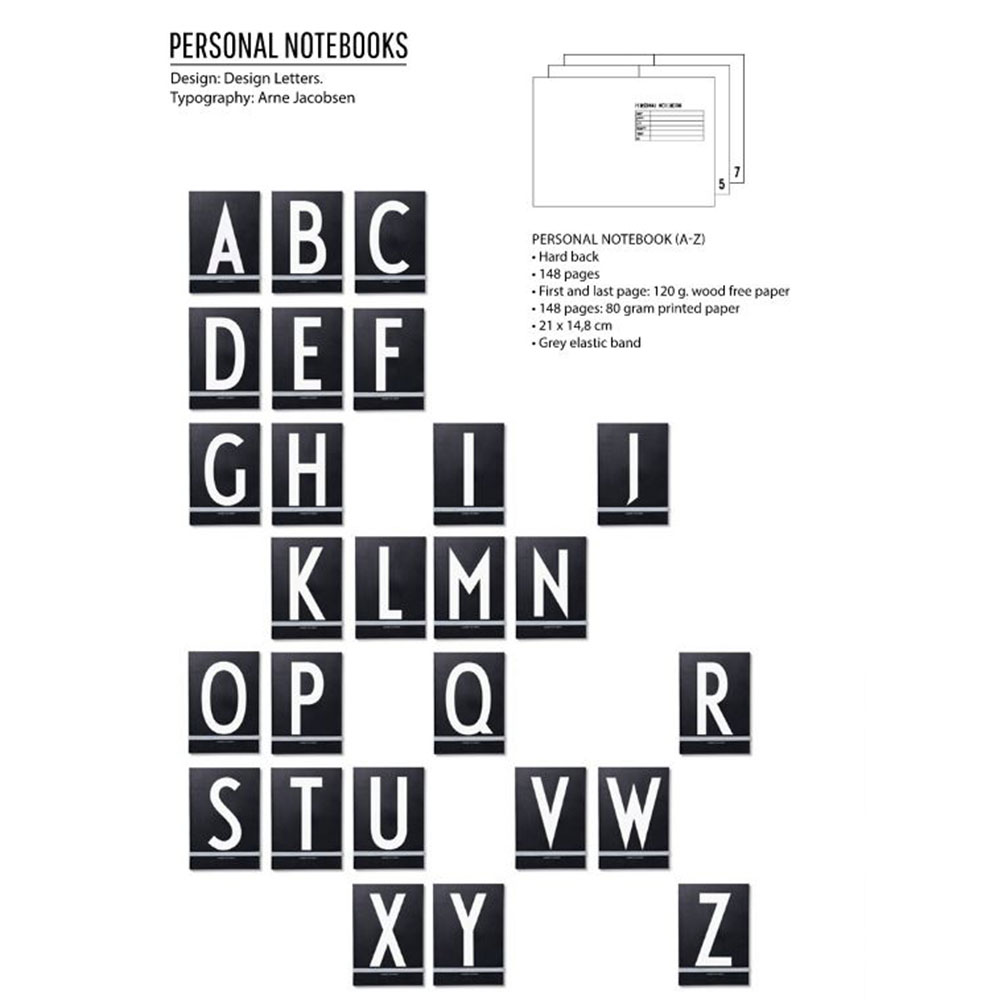Design Letters 個人特色字母筆記本 A-Z 共26款式