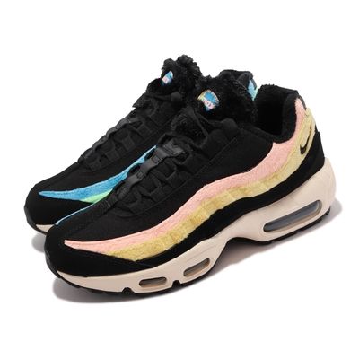 Nike 休閒鞋 Air Max 95 PRM 運動 女鞋 經典款 氣墊 避震 絨毛 拼接 球鞋穿搭 黑 彩 DB9577-001