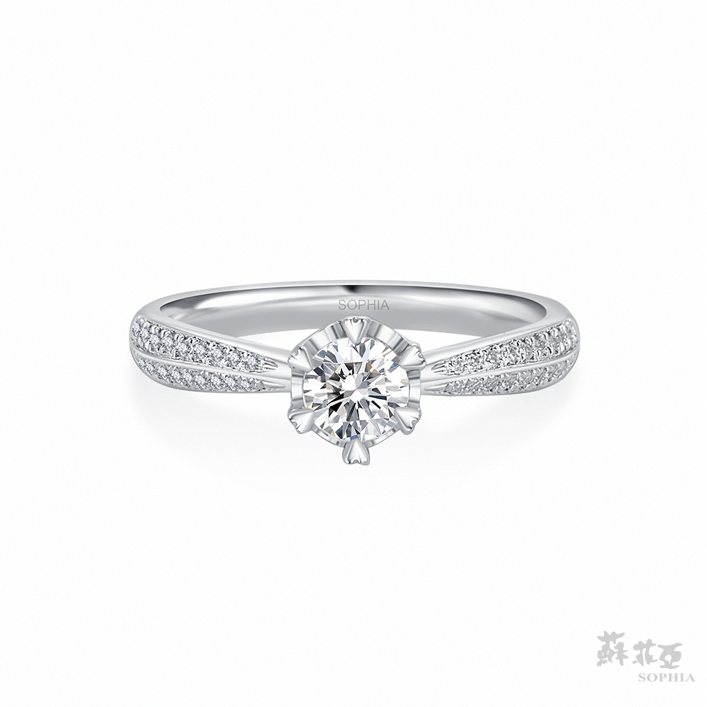 SOPHIA 蘇菲亞珠寶 - 相印 30分 F/VVS1 18K金 鑽石戒指