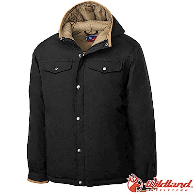 Wildland 荒野 0A62998-54黑色 男鵝絨防潑水極暖外套
