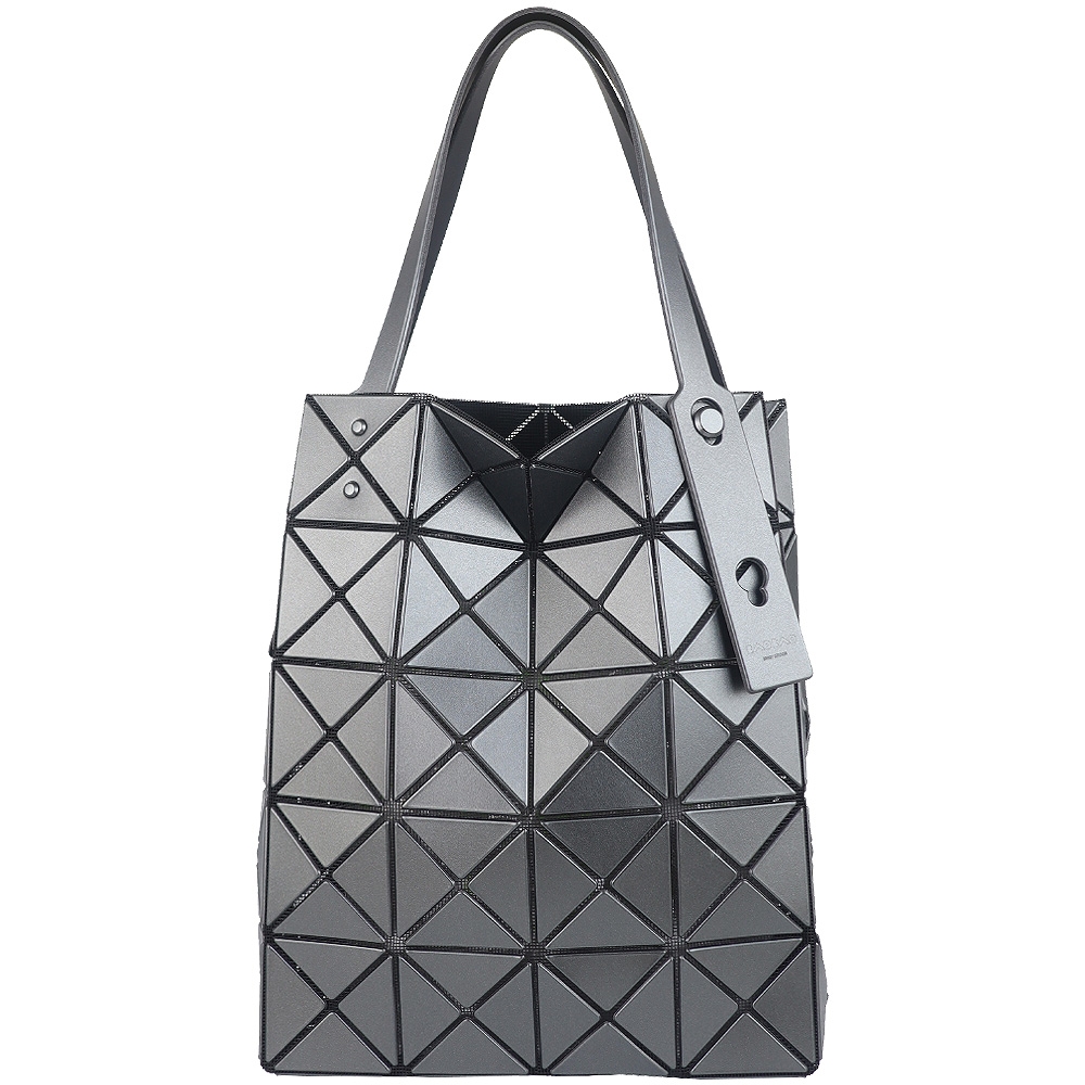 ISSEY MIYAKE 三宅一生 BAOBAO 鐵灰色三角格4x6肩背/手提包