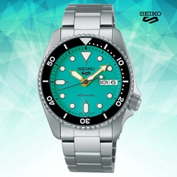 SEIKO 精工 Seiko 5 Sports系列 精工5號復古潮流機械錶-綠38mm SRPK33K1/4R36-14B0G_SK028